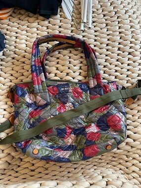 MZ Wallace Quilted Floral Tote in Red, Blue, Green